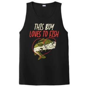 This Loves To Fish Bass Fishing Family Matching Gift PosiCharge Competitor Tank