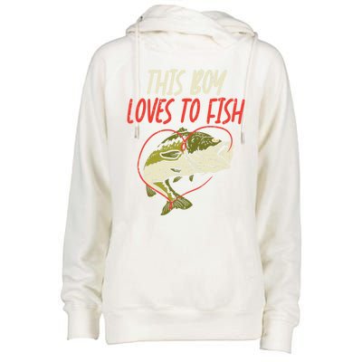 This Loves To Fish Bass Fishing Family Matching Gift Womens Funnel Neck Pullover Hood