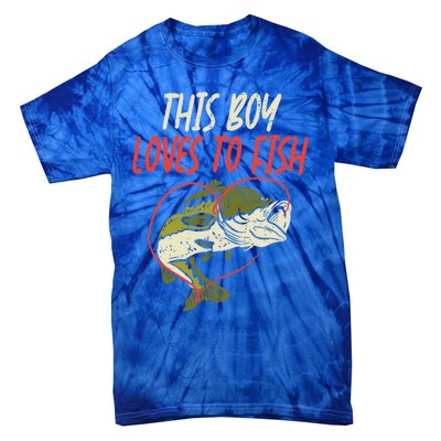 This Loves To Fish Bass Fishing Family Matching Gift Tie-Dye T-Shirt