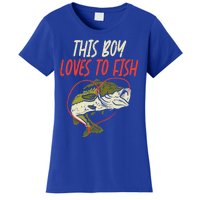 This Loves To Fish Bass Fishing Family Matching Gift Women's T-Shirt