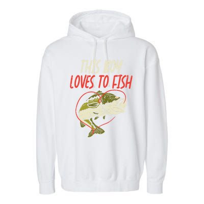 This Loves To Fish Bass Fishing Family Matching Gift Garment-Dyed Fleece Hoodie