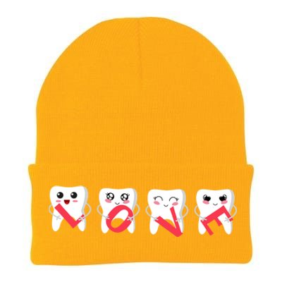 Tg Love Teeth Dentist Valentines Day Funny Gift Dental Assistant Gift Knit Cap Winter Beanie