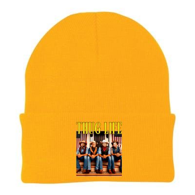 Thug Life Trump Vance Kennedy Elon Trump Squad Thug Life Knit Cap Winter Beanie