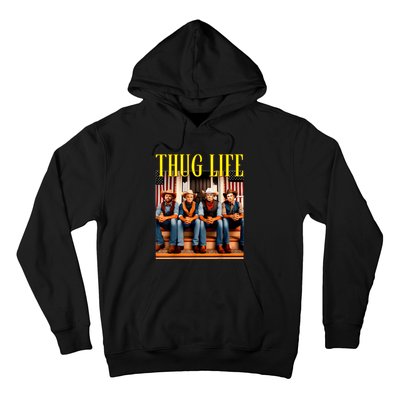 Thug Life Trump Vance Kennedy Elon Trump Squad Thug Life Hoodie