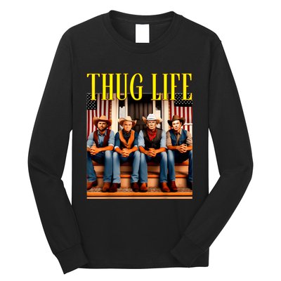 Thug Life Trump Vance Kennedy Elon Trump Squad Thug Life Long Sleeve Shirt