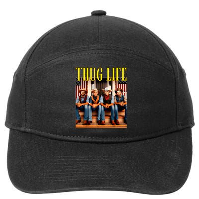 Thug Life Trump Vance Kennedy Elon Trump Squad Thug Life 7-Panel Snapback Hat