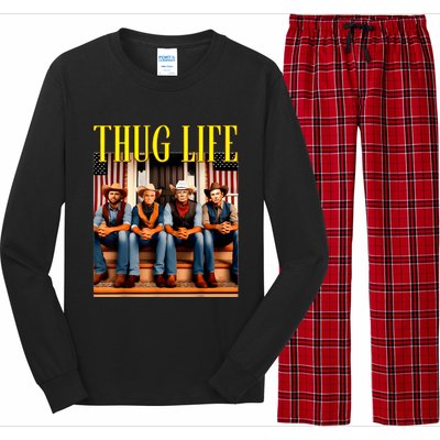 Thug Life Trump Vance Kennedy Elon Trump Squad Thug Life Long Sleeve Pajama Set