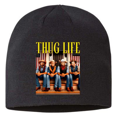 Thug Life Trump Vance Kennedy Elon Trump Squad Thug Life Sustainable Beanie