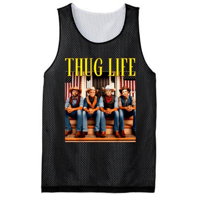 Thug Life Trump Vance Kennedy Elon Trump Squad Thug Life Mesh Reversible Basketball Jersey Tank