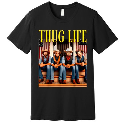 Thug Life Trump Vance Kennedy Elon Trump Squad Thug Life Premium T-Shirt