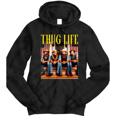 Thug Life Trump Vance Kennedy Elon Trump Squad Thug Life Tie Dye Hoodie