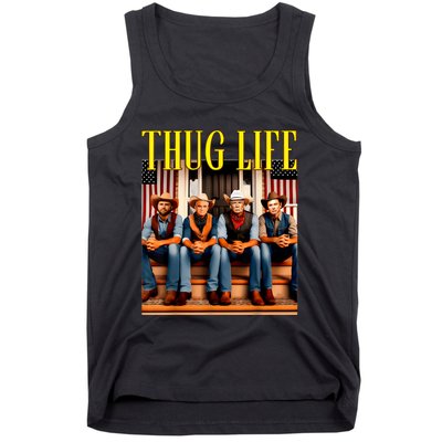 Thug Life Trump Vance Kennedy Elon Trump Squad Thug Life Tank Top