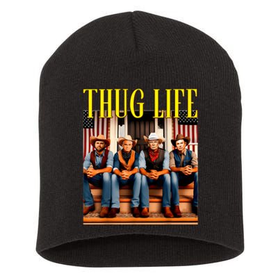 Thug Life Trump Vance Kennedy Elon Trump Squad Thug Life Short Acrylic Beanie