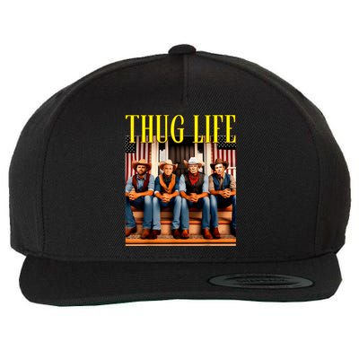 Thug Life Trump Vance Kennedy Elon Trump Squad Thug Life Wool Snapback Cap