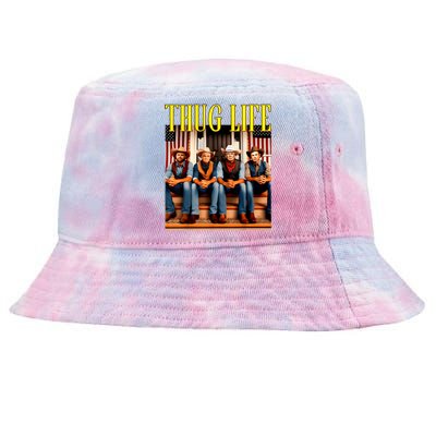 Thug Life Trump Vance Kennedy Elon Trump Squad Thug Life Tie-Dyed Bucket Hat