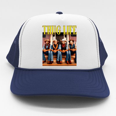 Thug Life Trump Vance Kennedy Elon Trump Squad Thug Life Trucker Hat