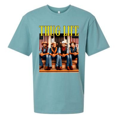 Thug Life Trump Vance Kennedy Elon Trump Squad Thug Life Sueded Cloud Jersey T-Shirt