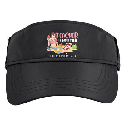 Teacher Lunch Time Funny Teacher Vacation Summer Beach Great Gift Adult Drive Performance Visor