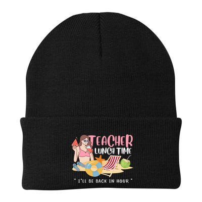 Teacher Lunch Time Funny Teacher Vacation Summer Beach Great Gift Beanie