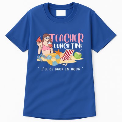 Teacher Lunch Time Funny Teacher Vacation Summer Beach Great Gift Tall T-Shirt