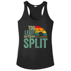 Too Ligit To Split Funny Bowlers & Bowling Player Ladies PosiCharge Competitor Racerback Tank