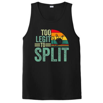 Too Ligit To Split Funny Bowlers & Bowling Player PosiCharge Competitor Tank