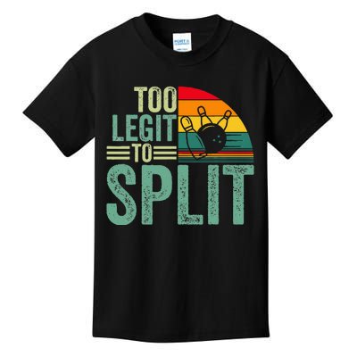 Too Ligit To Split Funny Bowlers & Bowling Player Kids T-Shirt