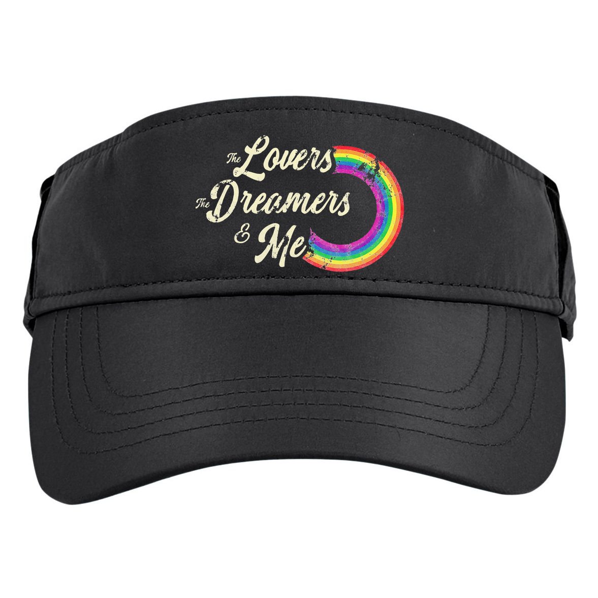 The Lovers The Dreamers And Me Rainbow Adult Drive Performance Visor