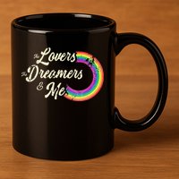 The Lovers The Dreamers And Me Rainbow 11oz C Handle Ceramic Mug