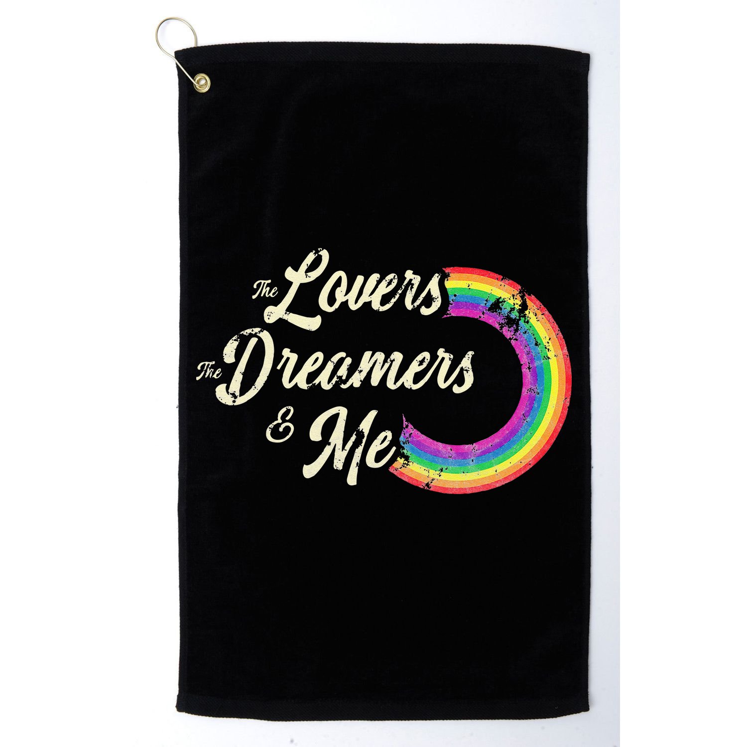 The Lovers The Dreamers And Me Rainbow Golf Towel