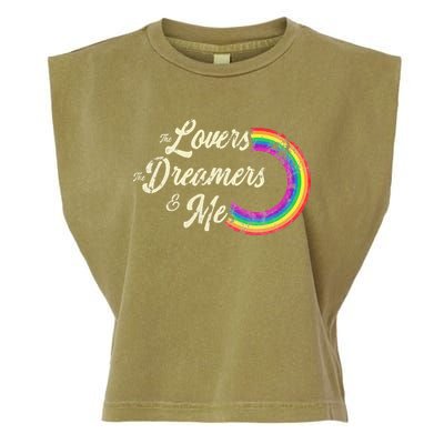 The Lovers The Dreamers And Me Rainbow Garment-Dyed Women's Muscle Tee