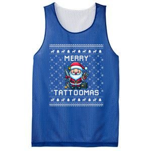 Tattoo Lover Ugly Christmas Theme For Tattoo Artists Gift Mesh Reversible Basketball Jersey Tank