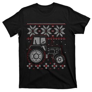 Tractor Lover Ugly Christmas Farmer Farming Xmas Gift T-Shirt