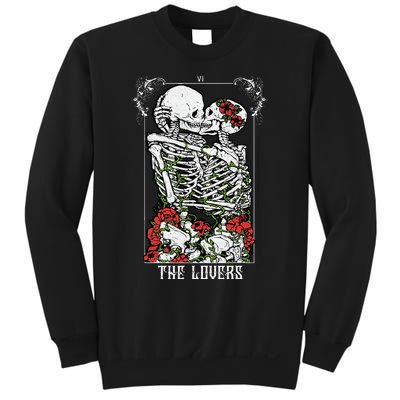 The Lovers Vintage Tarot Card Occult Skeletons Supernatural Sweatshirt