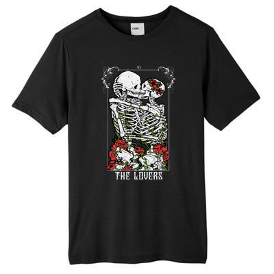 The Lovers Vintage Tarot Card Occult Skeletons Supernatural Tall Fusion ChromaSoft Performance T-Shirt