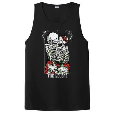 The Lovers Vintage Tarot Card Occult Skeletons Supernatural PosiCharge Competitor Tank