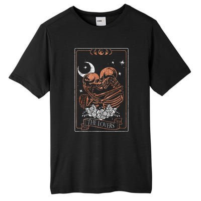 The Lovers Vintage Tarot Card Astrology Occult Skulls Moon Tall Fusion ChromaSoft Performance T-Shirt