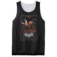 The Lovers Vintage Tarot Card Astrology Occult Skulls Moon Mesh Reversible Basketball Jersey Tank