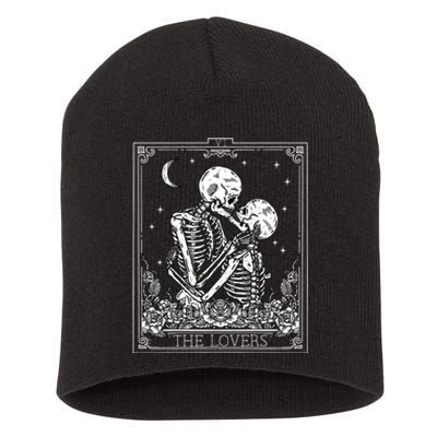 The Lovers Vintage Tarot Card Astrology Goth Halloween Women Short Acrylic Beanie