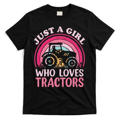 Tractor Lover Vintage Just A Who Loves Tractors T-Shirt