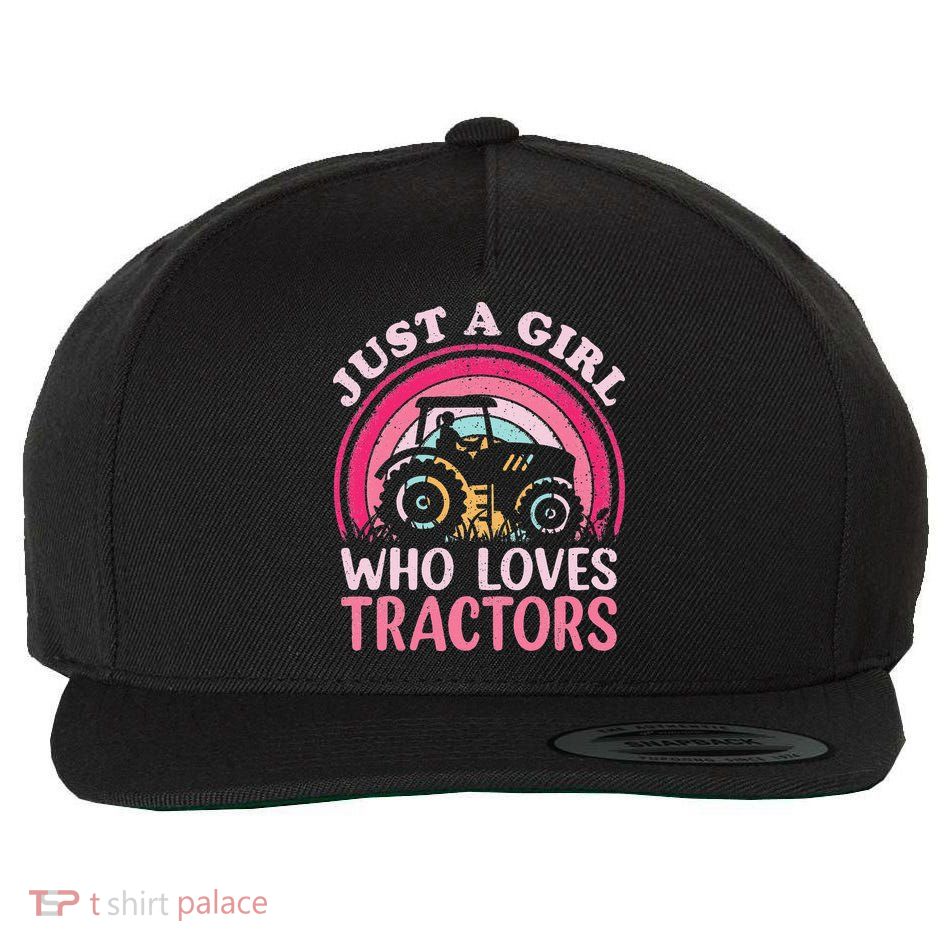 Tractor Lover Vintage Just A Who Loves Tractors Wool Snapback Cap