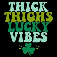 Thickhighs Lucky Vibes Funny St. Patrick's Day Clothes Flexfit Unipanel Trucker Cap