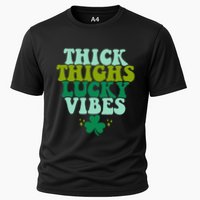 Thickhighs Lucky Vibes Funny St. Patrick's Day Clothes Performance Shirt