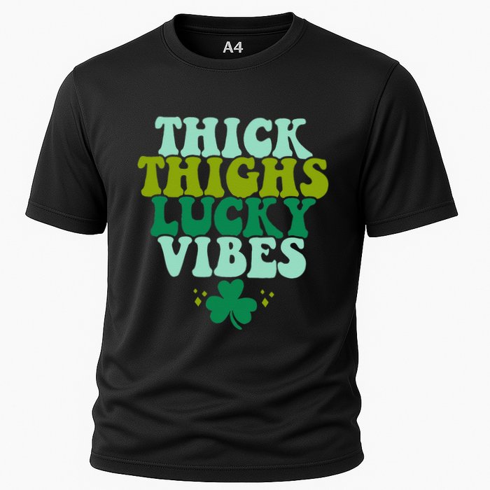 Thickhighs Lucky Vibes Funny St. Patrick's Day Clothes Performance Shirt