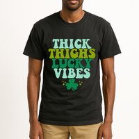 Thickhighs Lucky Vibes Funny St. Patrick's Day Clothes Tall T-Shirt