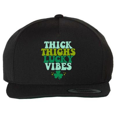 Thickhighs Lucky Vibes Funny St. Patrick's Day Clothes Wool Snapback Cap