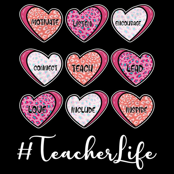 Teachers Life Valentines Day Heart Candy Zip Tote Bag