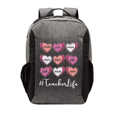 Teachers Life Valentines Day Heart Candy Vector Backpack