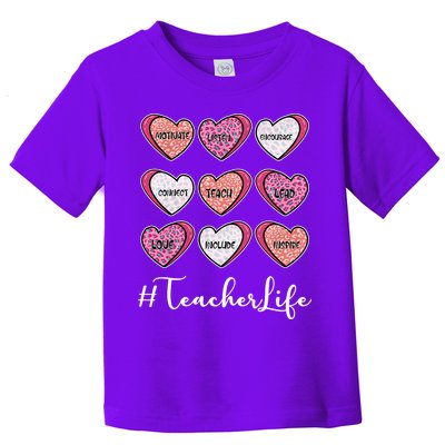 Teachers Life Valentines Day Heart Candy Toddler T-Shirt