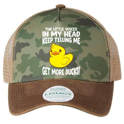 The Little Voices In My Head Keep Telling Me Get More Ducks Gift Legacy Tie Dye Trucker Hat